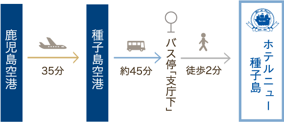 空の便 鹿児島空港からお越しの場合